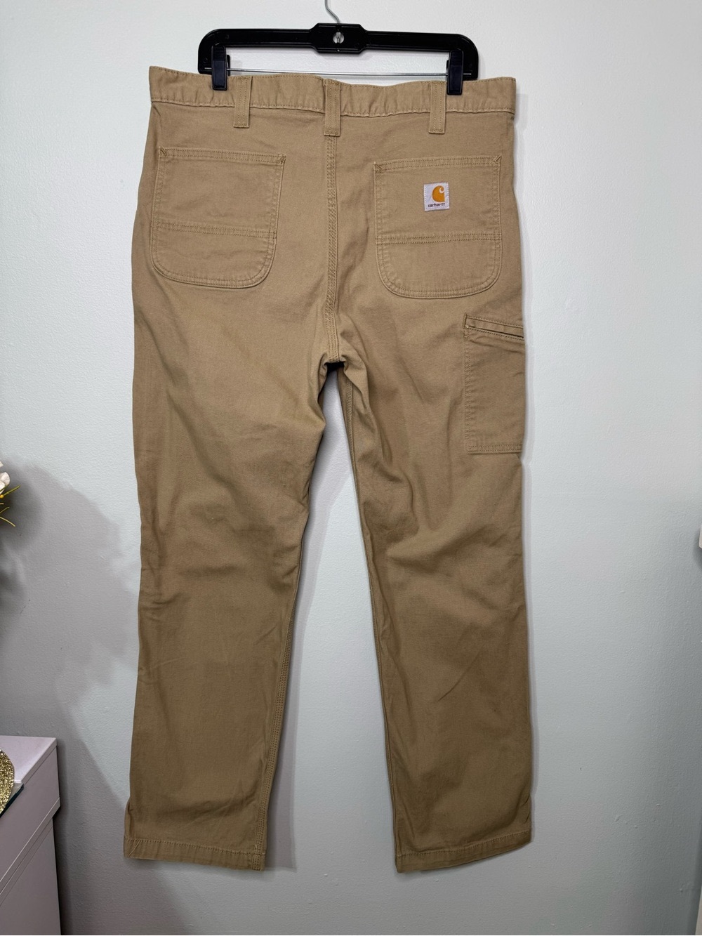 Carhartt Men's Rugged Flex Rigby Straight Fit Work Pants Dark Khaki 36x32
